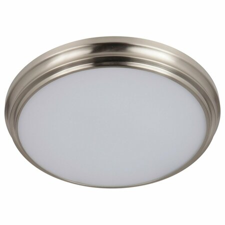 CRAFTMADE X66 Series 1 Light 11in LED Flushmount in Brushed Polished Nickel X6611-BNK-LED